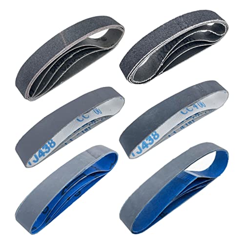 1/2 x 12 Inch Knife Sharpener Sanding Belts Replacement Kit, Coarse Grit P80 / Medium Grit P240 P400 / Fine Grit P600 P800 P1000, Fits Work Sharp Knife & Tool Sharpener(WSKTS & WSKTS-KT),24 Pack
