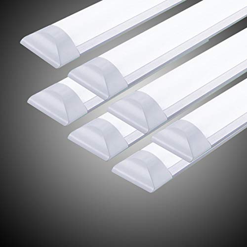 LED蛍光灯 ベースランプ 天井照明 直管 器具一体型 昼光色 (6000K)120cm 40w 台所用ランプ 工事用ランプ (昼光色 7本)