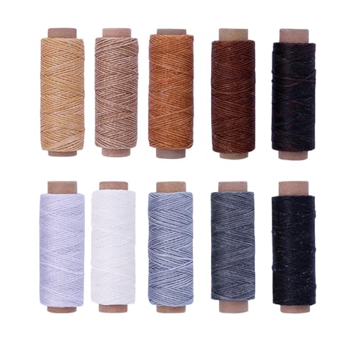 Coser Cuero Encuadernación Bood para manualidades de cuero hilo encerado 150D hilo cosido a mano 10 colores