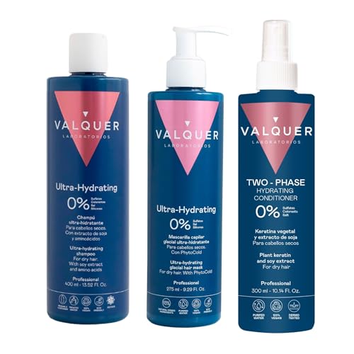 Pack Ultrahidratante Champú, ice hair mask y acondicionador bifásico para cabellos secos