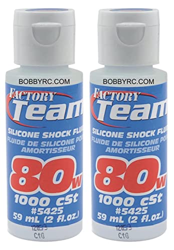 2 PACK TEAM ASSOCIATED 80 WEIGHT SILICONE SHOCK OIL FLUID 5425 HPI losi INCLUDES CHICAGOLAND RC COUPON