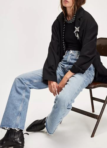 Women's Flare Bell Bottom Jeans High Waisted Raw Hem Bootcut Jeans Stretchy Denim Pants2