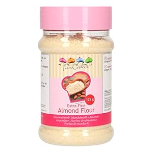 FunCakes Amandelmeel Extra Fijn: 100% Zeer Fijn Gemalen Amandelen, Perfect voor Delicate Koekjes als Macarons. 125 g