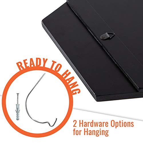 Gothic Curiosities Large Coffin Mirror - 21 Inch Gothic Decor For Bedroom Or Bathroom - Hooks And Hardware Included, Ready To Hang - Pair With Coffin Shelf #TOP1