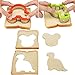 Stainless Steel Sandwich Molds - Dinosaur, Mickey Mouse, Star, Love. Set of 4.