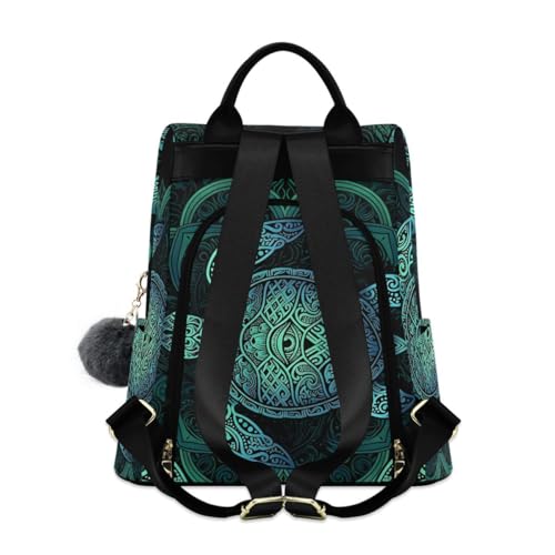 Image of ALAZA Sea Turtlelotuses Mandala Boho Outdoor Backpack Bags for Woman Ladies