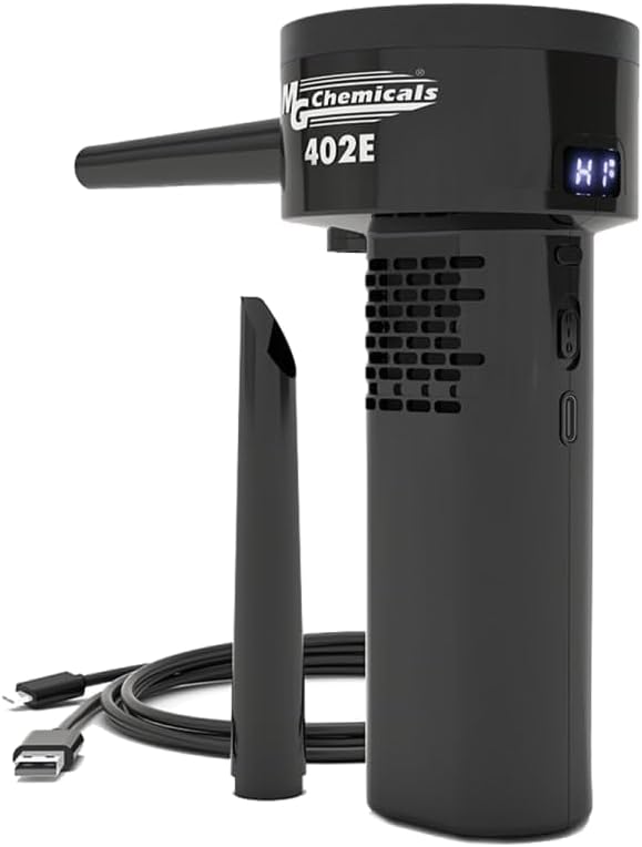 MG Chemicals 402E - Electronic Super Duster, ESD Safe, Digital Display, Cordless, Rechargeable, Black