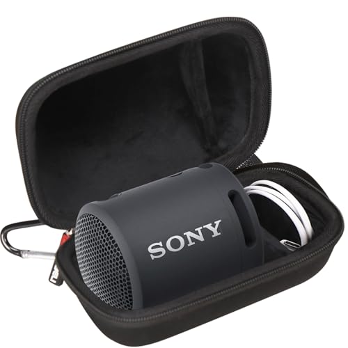 FBLFOBELI Hard Case Compatible with Sony SRS-XB100/SRS-XB12/SRS-XB13 Extra Bass Portable Waterproof Speaker (Case Only) (Black)