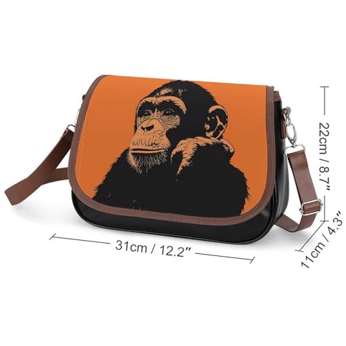 Chimpanzees Monkeys Chimps Apes Shoulder Bags for Women Tote Handbag Clutch Purse Messenger Bag2