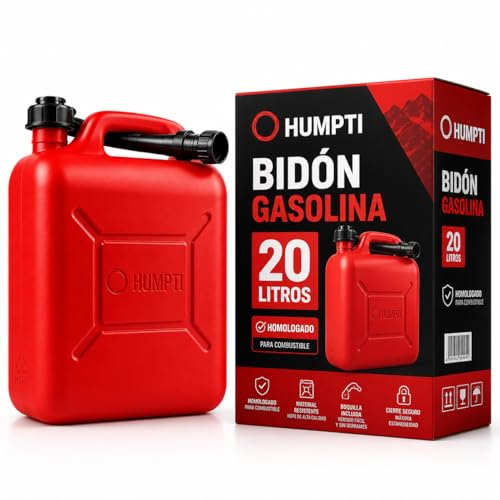 Garrafa Gasolina 20L con Boquilla y Medidor Incluídos, Bidon Gasolina 20l, Deposito Gasolina, Garrafa Gasoil, Jerrycan