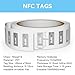 50 PCS NFC Tags Sticker with Original NTAG213 Chip NFC Stickers Clear Adhesive Labels RFID Tags Rewritable 137 Bytes Memory Work with All NFC-Enabled Smartphones and Devices