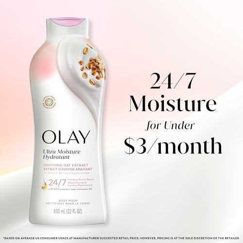 Olay Body Wash for Women, Ultra Moisture Oat Extract Scent, 22 fl oz - image 9