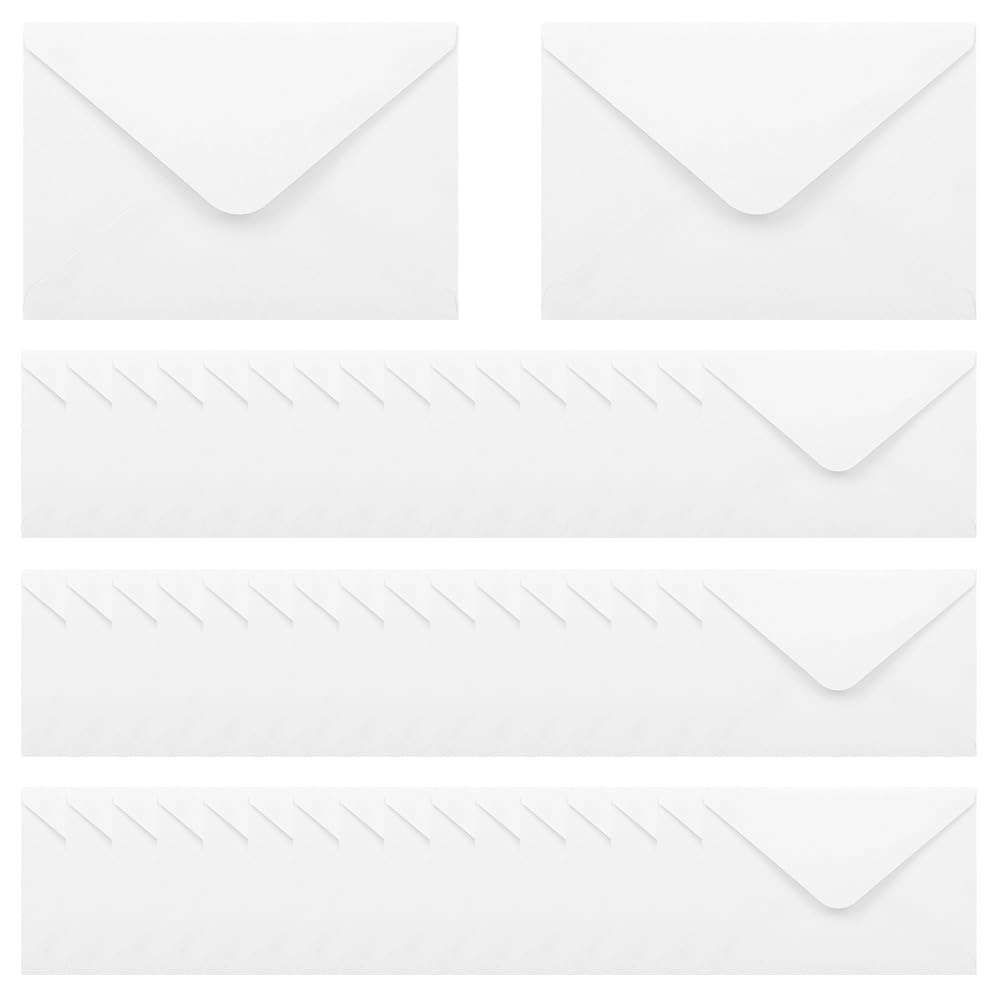 WYAN Mini Envelopes-50 Pack 15.5 * 10.5cm White Classic Flap Envelopes,Small Parts Envelope,Gummed Envelope for Gift,Greeting Cards,Wedding,Business,Invitation(Card not Included) โ image 1