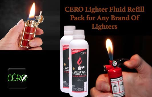 CERO ® Lighter Fluid Refill Pack for Any Brand f Lighters (200ml) :  Amazon.in: Health & Personal Care