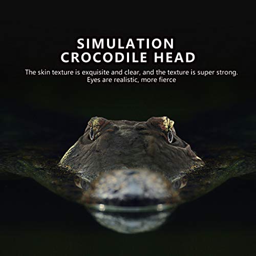 BBTshop Remote Control Crocodile Head Floating RC Boat, 2.4G Remote Control Electric Racing Boat with Simulation Crocodile Head Spoof Toy, Fake Alligator Head Decoy for Pool, Pond, Garden (B)