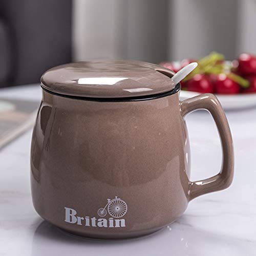 Taza Taza De Café Regalo Juego De Tazas De Café De Cerámica De 400 Ml, Taza Europea Simple, Taza De Flores De Capuchino, Tazas Lindas Con Leche, Ua-400Ml