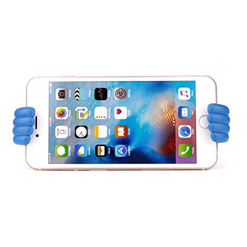 Image of Mabron Luxurious 5 Year Warranty Cute Thumb Phone Holder Stand for Mobile & Tablet, Flexible TPU Adjustable Desktop Stand for Smartphones, iPad, Kindle & E-Readers, Portable Anti-Slip Phone Support