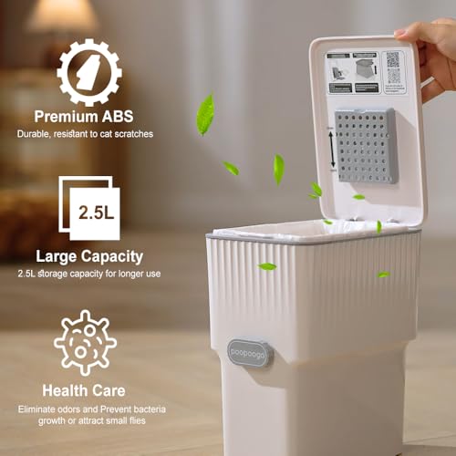 Lata de lixo de areia de gato, lata de lixo de cocô de cachorro, recipiente de lixo de gato, descart