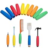 10 Pcs Foam Grip Tubing, No-Cut Foam Tubes Grips, Adaptive Utensil Cutlery Padding Grip Handle, Comfort Grips for Elderly, Tools, Multicolor