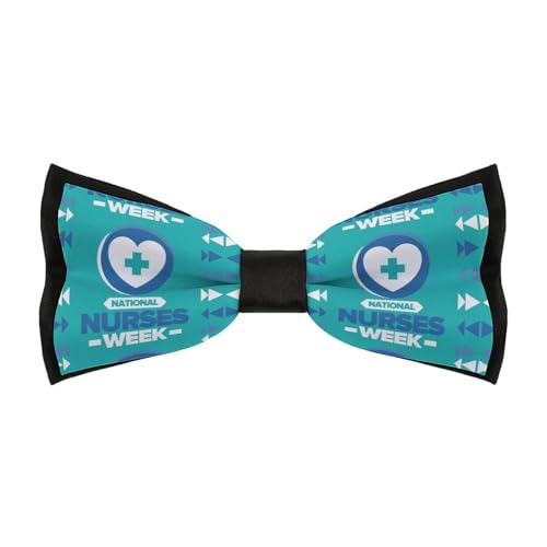 JYYAU National Nurses Week Bow Tie Adjustable Necktie For Men Business Fashion Pre-tied Tie Neckwear Novelty Accessory For Weddings Party Festival