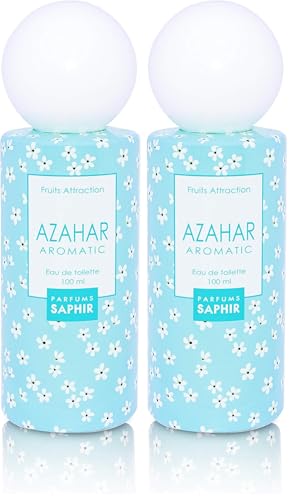 PARFUMS SAPHIR Fruit Attraction Fleur d' Oranger - Eau de Parfum Vaporisateur Femme - 100 ml (Lot de 2)
