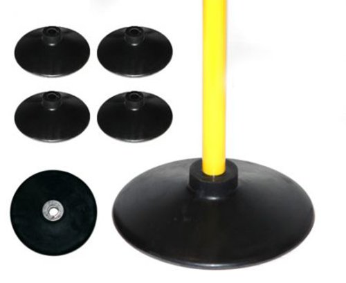 Boje Sport - Sprungstangen-Set - Training für Sprungkraft, Dribbling und Beweglichkeit - (3 Stangen (80 cm), 2 Vollgummistandfüße, 2 Clips), Farbe: rot