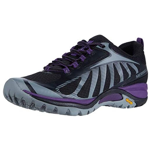 Merrell womens Siren Edge 3 Hiking Shoe, Black/Acai, 7 US
