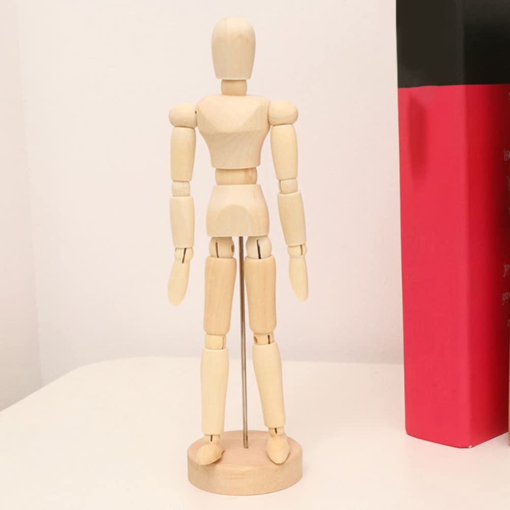 SEWACC Bane Action Figure 2Pcs Flexible Moveable Artists Wooden Manikin Jointed Mannequin DIY Wood Figure Model Drawing Human Figure for Home Office Desk Decoration 5. 5inch Aew Action Figures