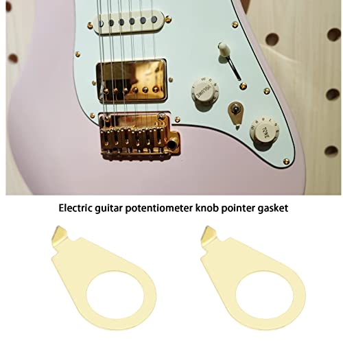 EMSea 10PCS Guitar Knob Pointers Plate Compatible with Gibson Les Pauls Electric Guitar Knob Position Indicators Instrument Parts 10mm ID 14mm OD Gold - Image 2