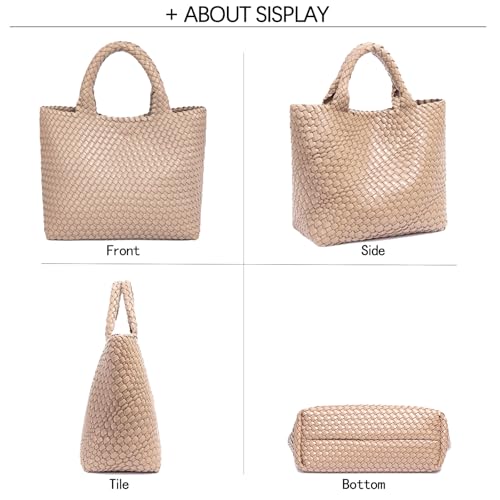 Image of JINMANXUE Fashion Woven Bag Shopper Bag Travel Handbags and Purses Women Tote Bag Large Capacity Shoulder Bags