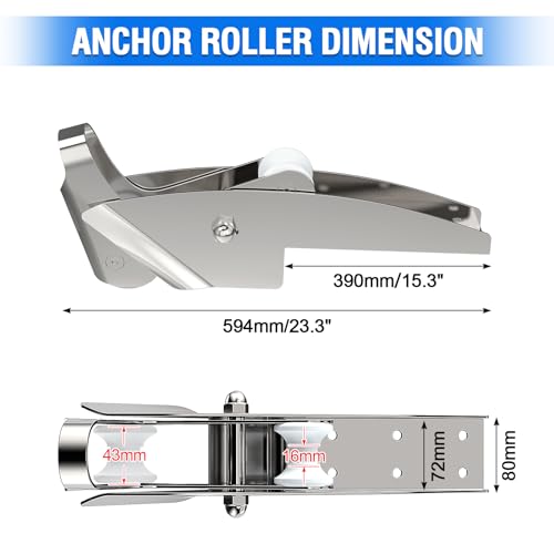 Rouleau d'ancrage d'arc auto-lançant double rouleau inox marine - 2