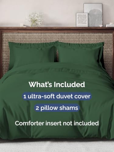 Image of Duvet Cover Oversized Queen - 3 Piece w / Zipper Closure - Emerald Green