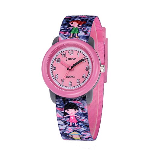 Toddler Girls Kids Children Watch,3D Cute Cartoon Breathable Fabric Band Japanese-Quartz Wristwatches Time Teacher Gifts Watches for Kids Girls Toddlers (Hide-and-Seek)2
