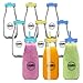 Smith's Mason Jar Set di 9 Mini Bottiglie Di Latte in Vetro da 300ml Con Coperchi a Prova di Fuoriuscita e Cannucce Riutilizzabili Per Bambini, Ideali per Picnic, Feste Estive all'aperto e Altro