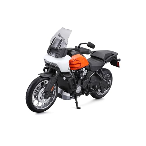 Maisto - Moto Harley Davidson - 2021 pan America 1250 - Orange et Noire - Nouveaute 2024 : Motos à l’échelle 1/12ème, Moto de Grande Taille -...