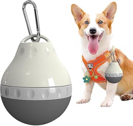 Image of Cawypety Dog Water Bottle for On The Go - Portable Pet Water Bottle for Dog Cat Outdoor Walking Hiking Travel (Grey, 200ml)