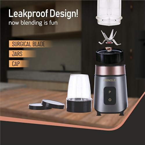 Image of Pringle NB105 Nutri Blender Juicer Mixer Grinder & Chopper | 600W Full Copper Motor | 2 Unbreakable Jars | Multi-Purpose Kitchen Appliance | 2 Years Warranty
