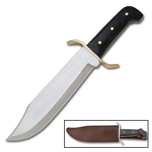 Faerynicethings Classic Bowie Knife with Leather Sheath