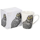 Maxwell & Williams Marini Ferlazzo Birds Tasse aus feinem Porzellan mit Eulen Motiv in Geschenkbox, 450 ml