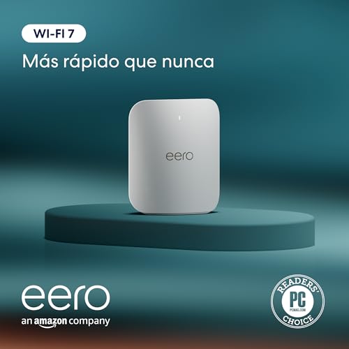 Router wifi de malla eero Pro 7 de Amazon (último modelo): tribanda con Wi-Fi 7, compatible con velocidades de red de hasta 5 Gb/s y cobertura de hast...