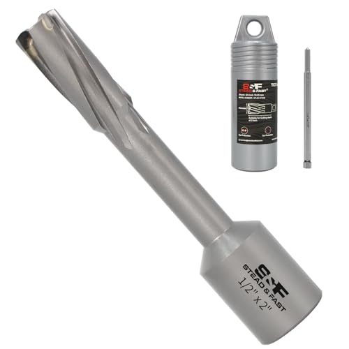Image of S&F STEAD & FAST Carbide Annular Cutter 1/2" Cutting Diameter, 2" Depth of Cut, 3/4" Weldon Shank