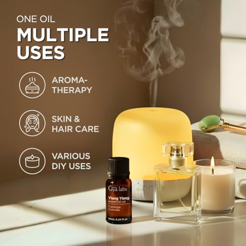 Image of 100% Pure Ylang-Ylang Essential Oil - 0.34 Fl Oz - Ylang-Ylang Oil for Hair, Skin, Diffuser, Aromatherapy & DIY Candle Making Scent