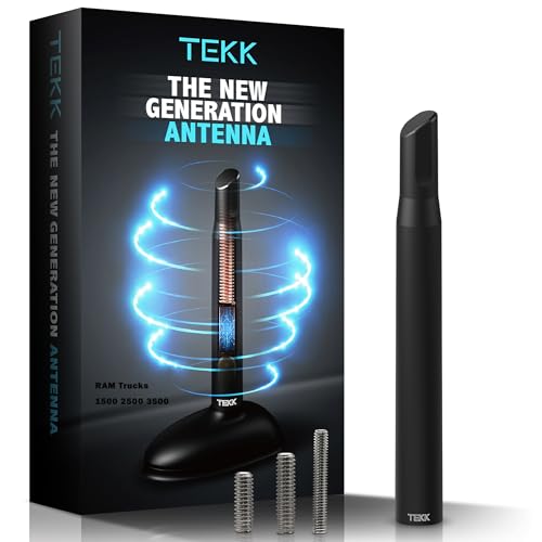 TEKK Short Antenna Compatible with Dodge RAM Trucks 1500/2500 / 3500/1994-2026 / Designed for Optimized FM/AM Reception / 4.8 Inches