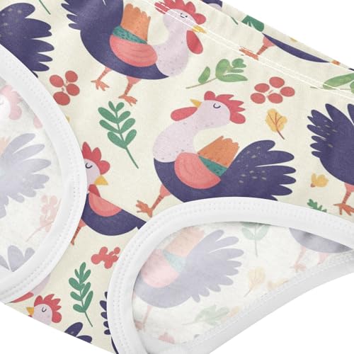 Wusikd Turkeys Small Girls' Underwear Cotton Green Leaves Girls Briefs Soft Toddler Underwear 2T4