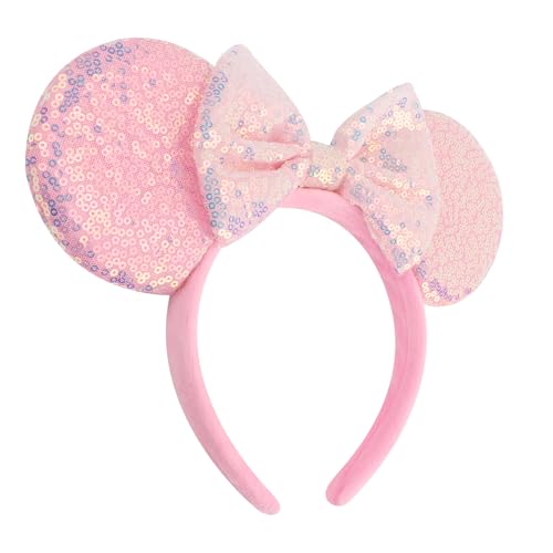Image of DRESHOW Mouse Ears Bow Headbands Glitter Party Decoration Cosplay Costume for Women
