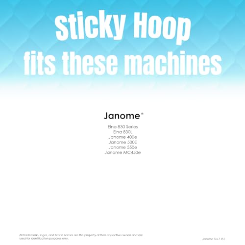 Image of Sticky Hoop for Janome (5 inch x 7 inch) | Embroidery Hoop for Machine Embroidery Projects