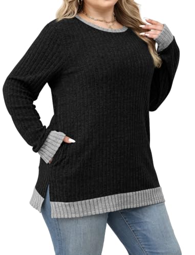 Image of Sampeel Long Sleeve Shirts for Women Tunic Sweaters Fall Fashion Outfits | Sweaters for Women, Early Fall Fashion Must Haves 2026, Long Tunic Tops, Vacation Outfits, Autumn, Plus Size Blouses