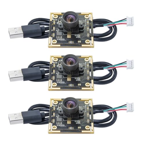 Rhinozix 3個セットの9732カメラモジュール1MP 1280x720 30fps USBフリードライバー、手動フォーカス付き、1メートルのケーブル付き、WinXP/7/8/10に対応