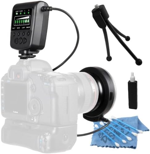 Professional Series Universal 2 in 1 LED Macro 52mm Ring Light Flash for Nikon AF-S DX Zoom-Nikkor 18-55mm f/3.5-5.6G ED II, AF-S DX 18-55mm f/3.5-5.6G VR, AF 24mm f/2.8D, 24mm f/2.8, 28mm f/2.8, AF-S DX 35mm f/1.8G, AF 35mm f/2D, 35mm f/1.4, AF-S DX Micro 40mm f/2.8G, AF 50mm f/1.8D, AF 50mm f/1.4D, 50mm f/1.4, 50mm f/1.2, AF-S DX 55-200mm f/4-5.6G ED, AF-S DX VR 55-200mm f/4-5.6G IF-ED, Micro 55mm f/2.8, Micro 105mm f/2.8, AF-S 200-400mm f/4G ED VR II
