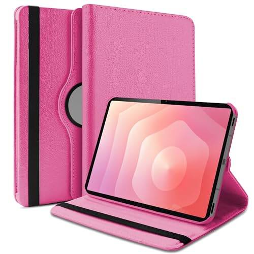 Image of TGK 360 Rotatable Flip Cover for Samsung Galaxy Tab S11 Case 11 inch 2025, Galaxy Tab S10 Lite / S10 FE / S9 FE 10.9 inch / S9 11 Inch 2023 (Hot Pink)